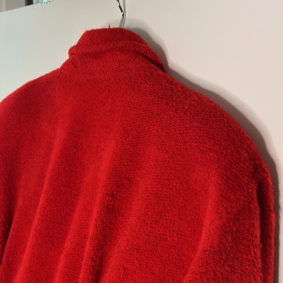 Emanuel Ungaro Parallele Paris Sz 6 Red Wood Tapered Blazer Jacket Coat - Picture 8 of 11